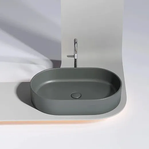 Умывальник Ceramicanova Element CN6048MDH 60см сантехфарфор темный антрацит, CN6048MDH