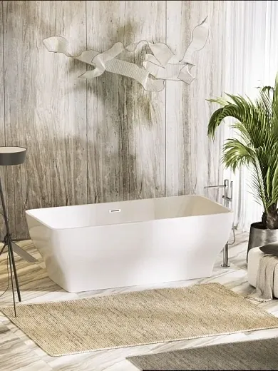 Ванна акриловая Sancos 170 х 80 см, прямоугольная, белый, FB09