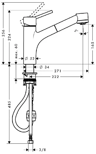 Смеситель Hansgrohe Talis S 32841000 для кухонной мойки