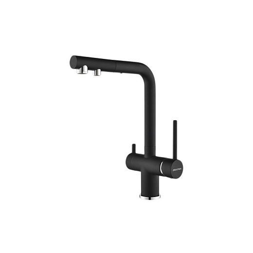 Смеситель PAULMARK SERPENTINE Se213222-418(BLM), (черный/черный металлик)