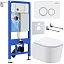 Комплект инсталляции с унитазом 6 в 1 Roxen StounFix Dual Fresh 906789 (состоит из: 710200, Santi 410260W, 530120-01)