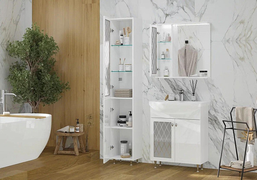 Тумба напольная Volna Milena 70.2D под умывальник Балтика белая