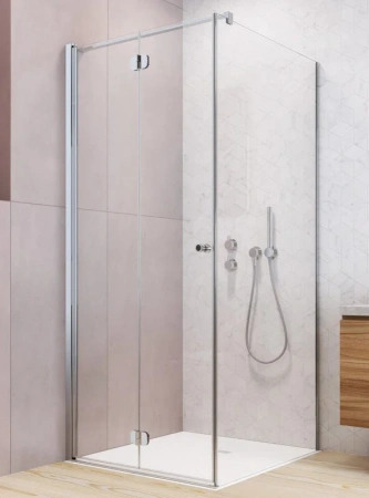 Душевой уголок Radaway EOS KDJ-B, 80 х 100L/R см, стекло прозрачное, профиль хром, дверь левая/правая, 137443-01-01L/R