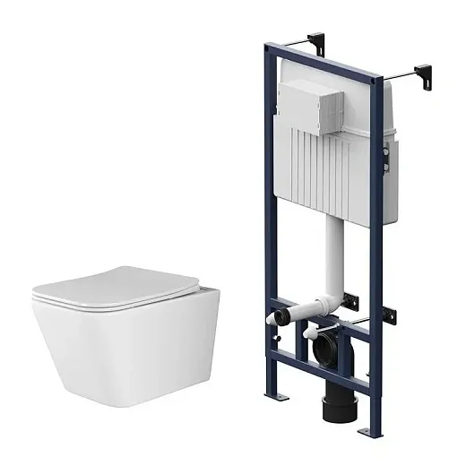 Инсталляция Am.Pm ProC, с безободковым унитазом Ceramicanova Metric Rimless, сиденье микролифт, I012707/CN3007