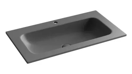 Раковина Ceramicanova Grace CN7012MDH, 80 см, фарфор, тёмный антрацит матовый