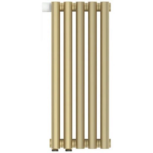 Радиатор трубчатый Сунержа Эстет-1 EU50, 5 секций, левое/правое нижнее подключение, цвет матовая шампань, 022-0310-5005/022-0311-5005