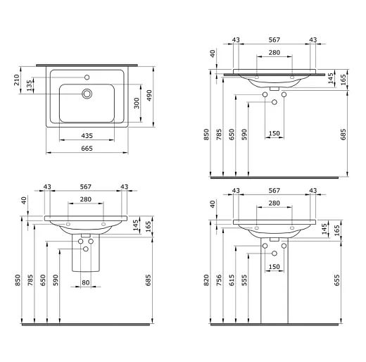 Раковина Bocchi Taormina Pro 1007-001-0126 белая