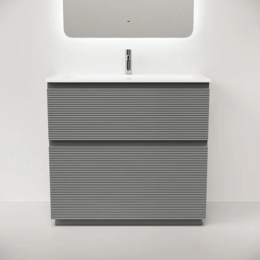 Тумба под раковину Sancos Folk Floor FL90FES, 90 см, напольная, ergraut soft