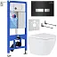 Комплект инсталляции с унитазом 6 в 1 Roxen StounFix Dual Fresh 643669 (состоит из: 710200, Glass 430280B, 530185-02)