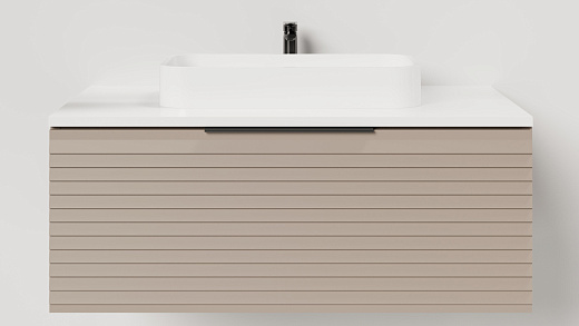 T800H1T Тумба под умывальник Salini TOUCH Н 80 Taupe горизонтальная фрезеровка