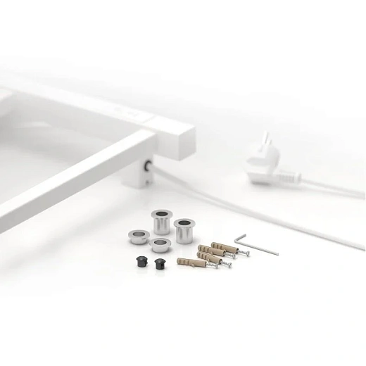 Полотенцесушитель электрический Стилье Формат 26, ширина 40 см, высота 60 см, диммер слева/справа, белый, 12527-6040/12526-6040