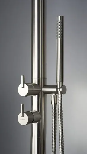 Душевая система Deante Silia Steel NQS_F4GM брашированная сталь