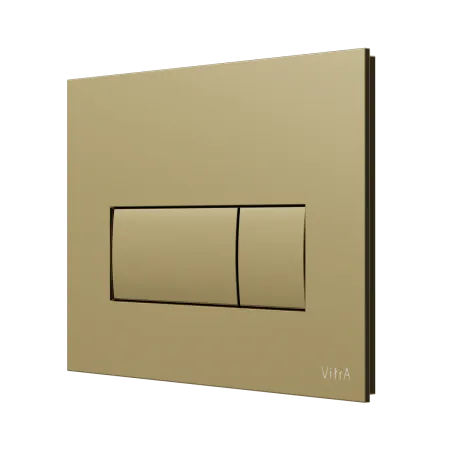 Кнопка смыва для инсталляции VitrA Root Square двойной смыв, глянцевое золото, 740-2324