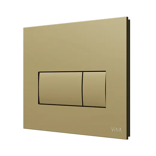 Кнопка смыва для инсталляции VitrA Root Square двойной смыв, глянцевое золото, 740-2324