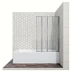 Стеклянная душевая шторка для ванны Ambassador Bath Screens 16041111R 100 см