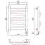 Полотенцесушитель электрический Стилье Формат 22, 40/60, 600x400, ТЭН справа, хром, 00522-6040
