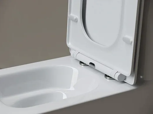 Напольный унитаз Ceramicanova Cubic CN1803T, безободковый, смыв Торнадо, сиденье микролифт, белый