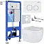 Комплект инсталляции с унитазом 6 в 1 Roxen StounFix Dual Fresh 538465 (состоит из: 710200, Santi 410280W, 530155-01)