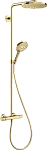 Душевая система Hansgrohe Raindance S 240 PowderRain 1jet Showerpipe 27633990, золото
