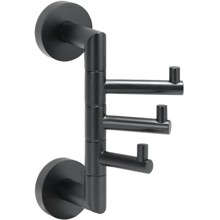 Крючок Bemeta Dark 104206070 тройной, поворотный, черный Крючок Bemeta Dark 104206070 тройной, поворотный, черный