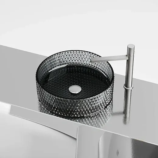Раковина Ceramicanova Cristal CN6060, 36 см, стекло, цвет черный