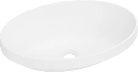 Умывальник Belux Диего 540, эллипс, мебельный, Solid Surface, белый матовый, 4810924295378