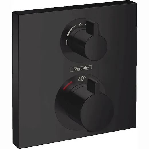 Смеситель для душа Hansgrohe RainSelect 15714670, 2 потребителя, термостатический, черный матовый