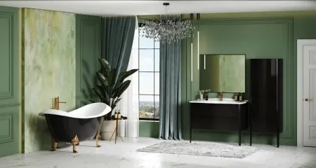 Зеркало Belux Эко 100 см, черный матовый, 4810924275011