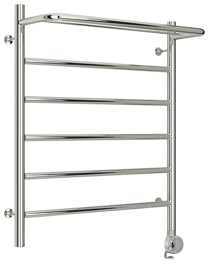 Полотенцесушитель электрический Стилье Формат 20 ТП/ТЛ 00520-6050/00521-6050, с полкой, 600x500, хром