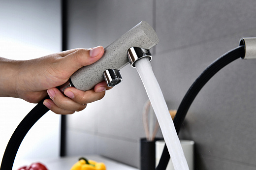 Смеситель PAULMARK SERPENTINE Se213222-DG, (серый/графит)