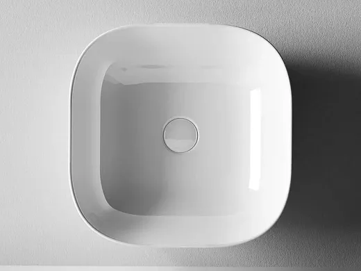 Умывальник Ceramicanova CN6010 41.5х41.5х14.5см накладной квадратный без перелива, CN6010