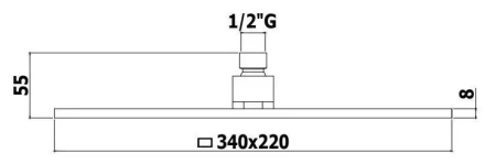 Душ верхний Paffoni ZSOF091CR 22*34 хром Душ верхний Paffoni ZSOF091CR 22*34 хром
