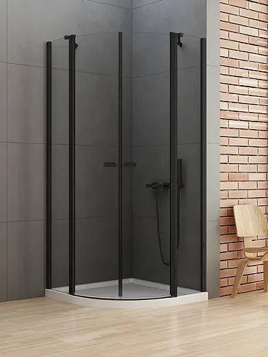 Душевой уголок New Trendy NEW SOLEO BLACK 90x90x195 (var 4)