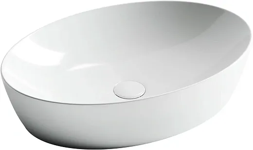 Раковина Ceramicanova Element CN5018 61 x 41 x 15 см, накладная, овальная, без перелива, сантехфарфор