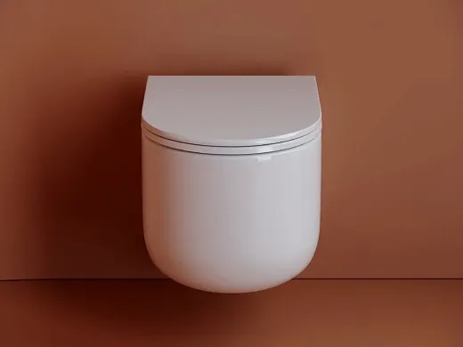 Подвесной унитаз Ceramica Nova Ulma, CN4006, безободковый, крышка-сиденье микролифт, белый, сантехфарфор (выставочный образец, отсутствует упаковка)
