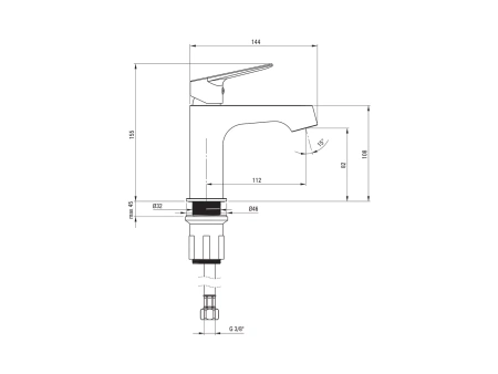 Смеситель для умывальника Deante Chaber BGC_020K