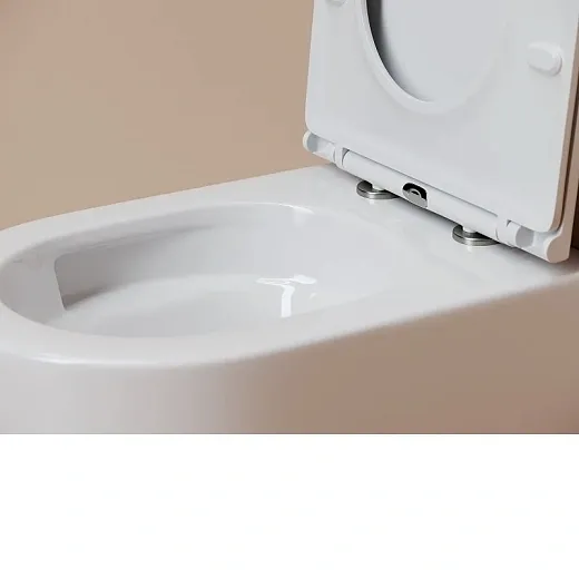 Подвесной безободковый унитаз Ceramicanova Noe CN4011T, Торнадо, крышка микролифт, белый