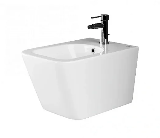 Биде Ceramicanova Metric CN3008 подвесное, 1 отверстие под смеситель, белый, сантехфарфор