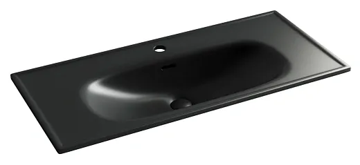 Умывальник Ceramicanova Sabo CN13003MB 100см сантехфарфор черный матовый, CN13003MB