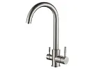 Смеситель для кухни ZorG Steel Hammer SH 713 нержавейка