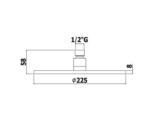 Душ Paffoni ZSOF074BO верхний 22.5 см белый матовый