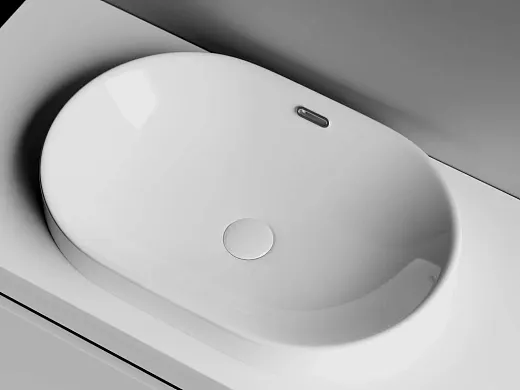 Умывальник Ceramicanova Element CN5020 60х40х19.5см овальный с переливом, CN5020