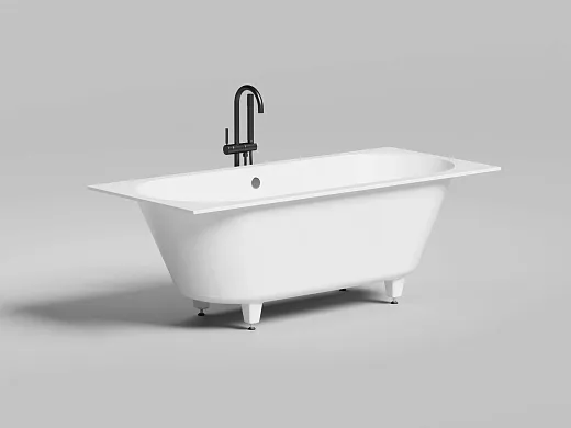Ванна Salini Ornella Axis 103413GF, 170 х 75 см, из искусственного камня S-Sense, цвет белый, покраска по RAL полностью