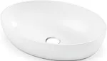 Умывальник Belux Турин 540 эллипс для столешницы, solid surface, белый матовый, 4810924282385
