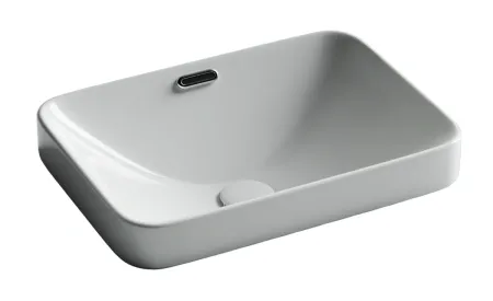 Раковина Ceramicanova Element CN6078, 46 см, накладная, сантехфарфор, белый