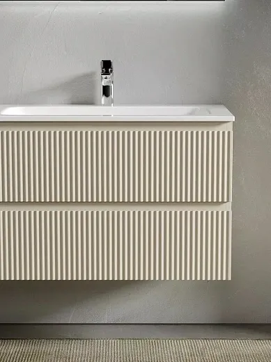 Тумба под раковину Sancos Snob R 100 см подвесная, правая, Beige Soft, SNR100RCE