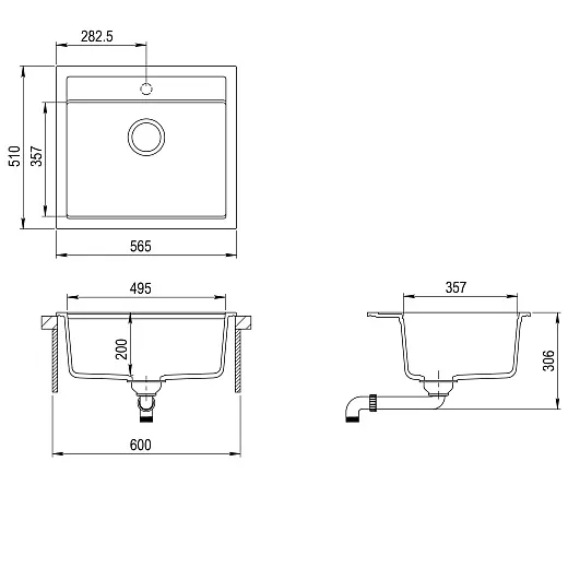 Кухонная мойка AquaSanita QUADRO SQQ100 (альба)