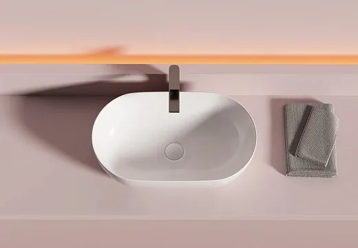 Умывальник Ceramicanova Twist CN12001 50см сантехфарфор накладной белый, CN12001