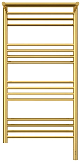 Полотенцесушитель электрический Сунержа Богема 3.0 1000 x 500 с полкой, ширина 53.2 см, высота 112.4 см, золото, L/R