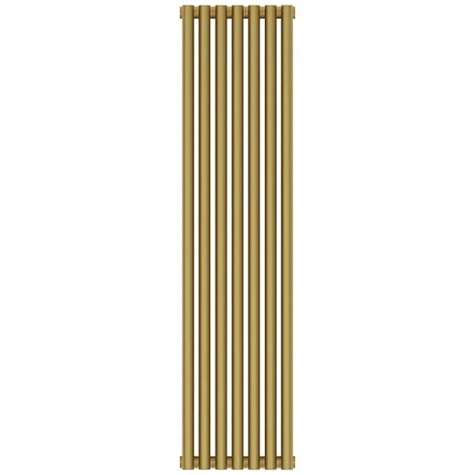 Радиатор трубчатый Сунержа Эстет-11, 7 секций, боковое подключение, цвет матовое золото, 032-0302-1207